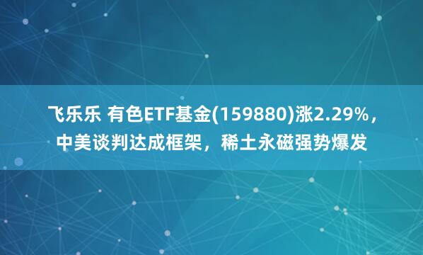 飞乐乐 有色ETF基金(159880)涨2.29%,中美谈判达成框架,稀土永磁强势爆发